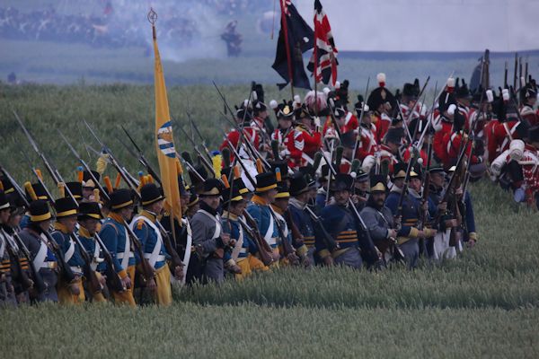 Re-enactment Battle of Waterloo 200th anniversary
